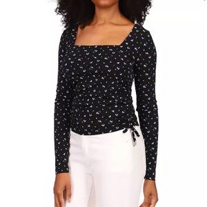 MICHAEL Michael Kors
Floral-Print Square-Neck Top